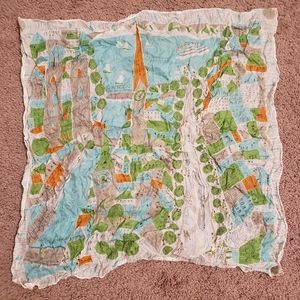 Vintage Zurich Map Square Scarf Handkerchief